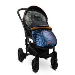 Šiltas miegmaišis - vokelis vežimėliui  "Aspen glamour" melsvas