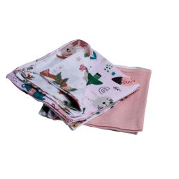 Muslino vystyklų rinkinys kūdikiams "Mini" 5 vnt 38x38 cm