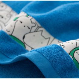 Rankšluostis "Happy faces" melsvas