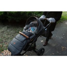 Pirštinės-mova vežimėliui ar rogėms "Warm" juodos spalvos