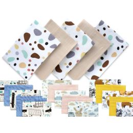 Muslino vystyklų rinkinys kūdikiams "Mini" 5 vnt 38x38 cm