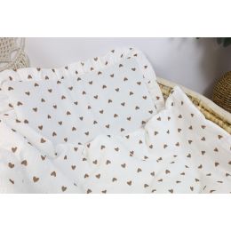 Muslino komplektas kūdikiui "Love" pledas 70x80 cm ir pagalvė 25X35 cm 