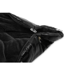 Šiltas miegmaišis - vokelis vežimėliui  "Aspen glamour" juodas