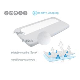 Neperšlampama paklodė su guma "Jersey" pilkos sp.