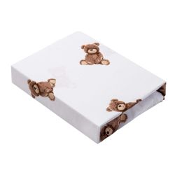 Medvilninė paklodė su guma kūdikiui 50x83 (galima rinktis atspalvį)