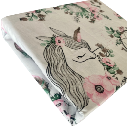Paklodė su guma 120x60 "Unicorn"- medvilninė