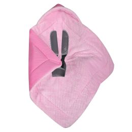 Pledas - vokelis automobilinei kėdutei "WARM VELVET" 80x80 cm rožinis