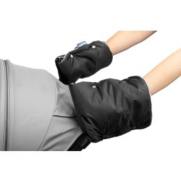 Pirštinės-mova vežimėliui ar rogėms "Warm" juodos spalvos