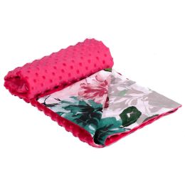 Pledas kūdikiui su gėlytėmis, minky ir medvilnė. Kūdikio pledai internetu.