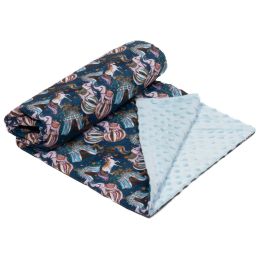 Pledas kūdikiui "Circus" 100x75cm  melsvas