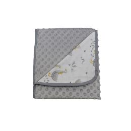 Pledas kūdikiui "Golden goose" 80x90 cm pilkas