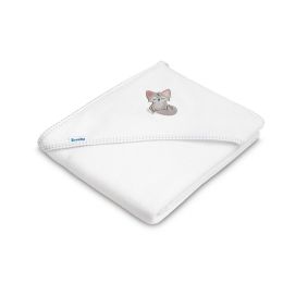 Rankšluostis kūdikiui "Raccoon" su gobtuvu 100x100cm