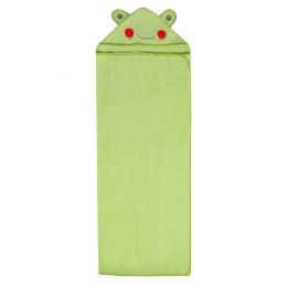 Rankšluostis kūdikiui "Frog" su gobtuvu 100x120cm žalias