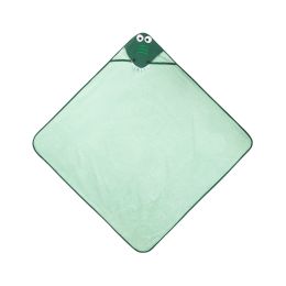 3D Rankšluostis kūdikiui "Croco" su gobtuvu 100x100cm "frotte" žalias