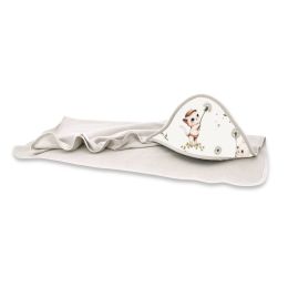 Rankšluostis kūdikiui "Kittens"  su gobtuvu 100X100 cm