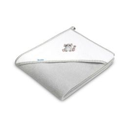 Rankšluostis kūdikiui "Raccoon" su gobtuvu 100x100cm