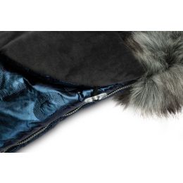 Šiltas miegmaišis - vokelis vežimėliui  "Aspen glamour" melsvas