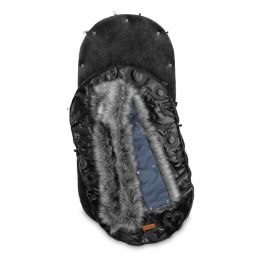 Šiltas miegmaišis - vokelis vežimėliui  "Aspen glamour" juodas