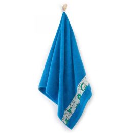 Rankšluostis "Happy faces" melsvas