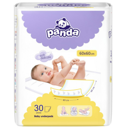 Panda vienkartiniai neperšlampami paklotai 60x60 cm 30vnt