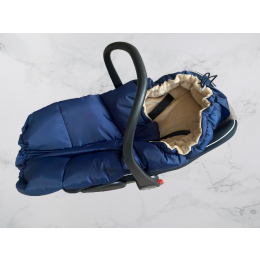 Šiltas miegmaišis - vokelis vežimėliui  "Combi polar" Black/Beige