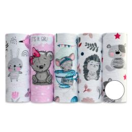 Flanelinių vystyklų rinkinys kūdikiams "GIRL" 