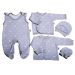Kūdikio kraitelis - drabužėliai naujagimiui "Bear glamour grey" 5 dalių 