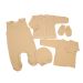 Kūdikio kraitelis - drabužėliai naujagimiui "Natural beige" 5 dalių 