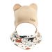 Kepurytė ir kaklaskarė kūdikiui "Love" - Beige bears