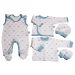 Kūdikio kraitelis - drabužėliai naujagimiui "Bear glamour" 5 dalių baltas