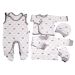Kūdikio kraitelis - drabužėliai naujagimiui "Bear glamour" 5 dalių baltas
